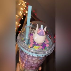 Light up , glitter unicorn cup🦄✨😍
